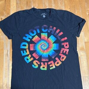 Red Hot Chili Peppers Black and Tie Dye Graphic T-Shirt